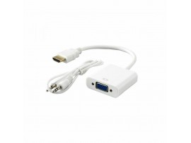 SBOX adapter HDMI M VGA Ž HD15 aktivni na kablu 15cm SBOX adapter HDMI M VGA Ž HD15 aktivni na kablu 15cm