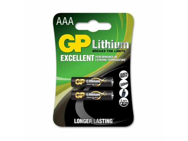 GP litijeva baterija AAA 2kom 1,5V LITHIUM