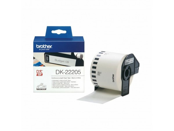 BROTHER DK22205 termične neskončne nalepke - papir 62mm x 30,48m
