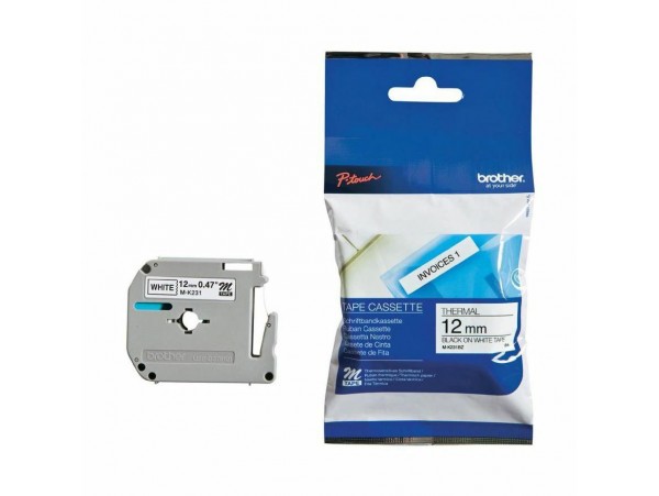 BROTHER trak MK231 bel/črn 12mm