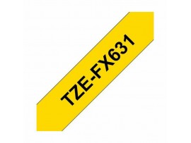 BROTHER trak TZe FX631 Flexi rumen/črn 12mm