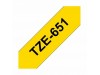 BROTHER trak TZe 651 rumen/črn 24mm
