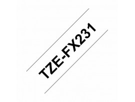 BROTHER trak TZe FX231 Flexi bel/črn 12mm