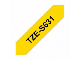 BROTHER trak TZe S631 rumen/črn 12mm