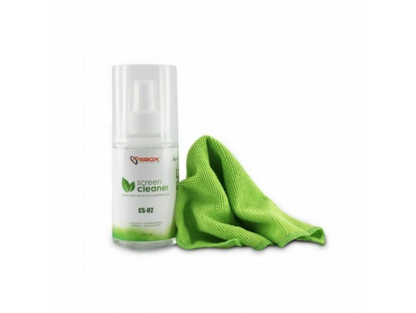 SBOX čistilni set za ekran zelen CS-02