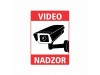 Nalepka "VIDEONADZOR" A4 (263x183) bela