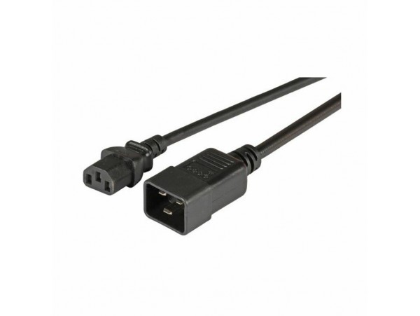 EFB napajalni kabel 220V podaljšek 1,8m C13-C20 črn