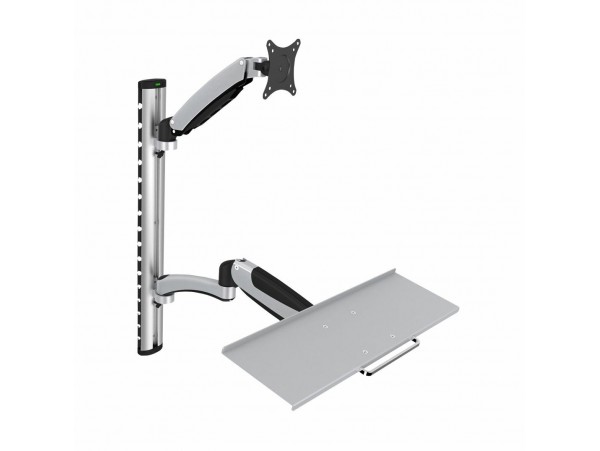 Digitus stenski nosilec monitor s flex polico srebrn DA-90354