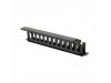 Triton organizator 1U rack plastičen s pokrovom črn