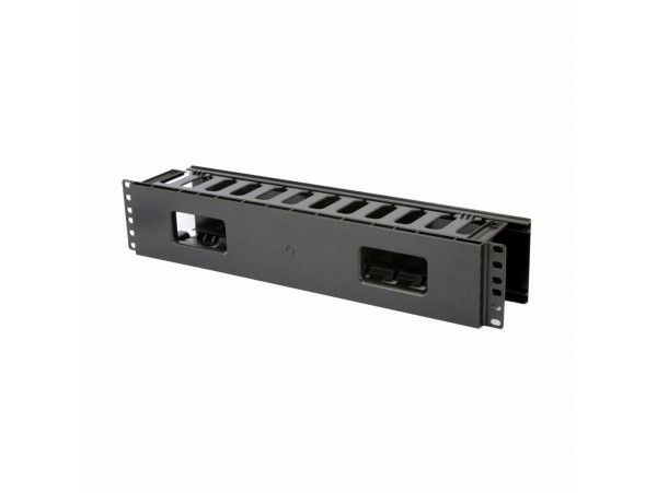 Triton organizator 2U rack plastičen s s pokrovom črn