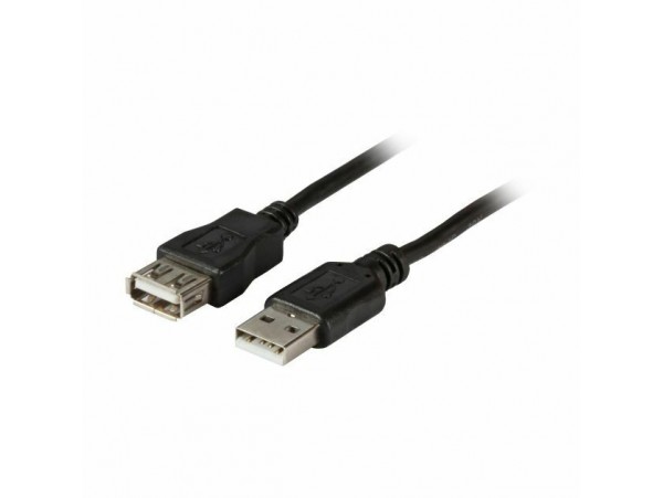 EFB podaljšek USB A-A 0,5m črn dvojno oklopljen K5248SW.0,5V2