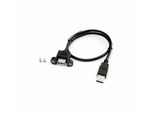EFB podaljšek USB A-A 0,5m vgradni črn dvojno oklopljen K5291SW.0,5V2