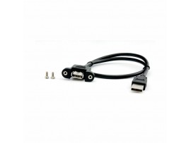 EFB podaljšek USB A-A 0,5m vgradni črn dvojno oklopljen K5291SW.0,5V2