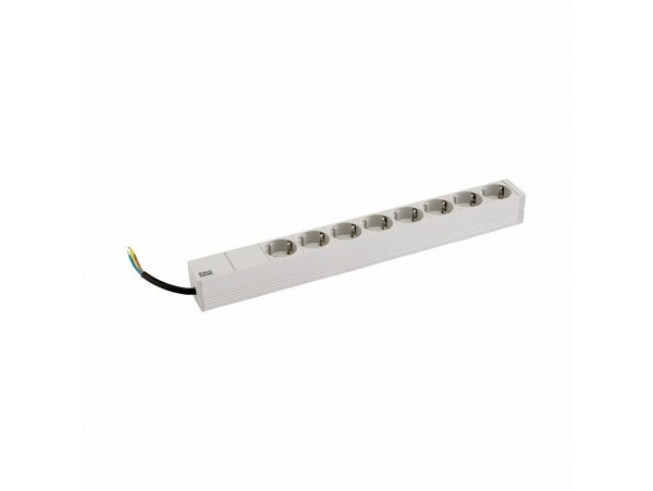 Bachmann razdelilec rack 8x250V siv brez kabla* 333.416