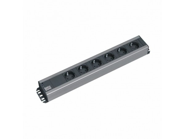 Bachmann razdelilec rack 6x250V PVC 90° 2m črno/siv 300.000