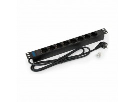 Triton razdelilec rack 8x230V ALU črn