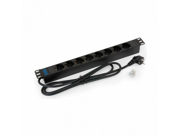 Triton razdelilec rack 8x230V ALU črn