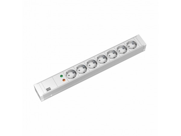 Bachmann razdelilec rack 7x250V ALU siv prenapetostna zaščita 2m 333.004