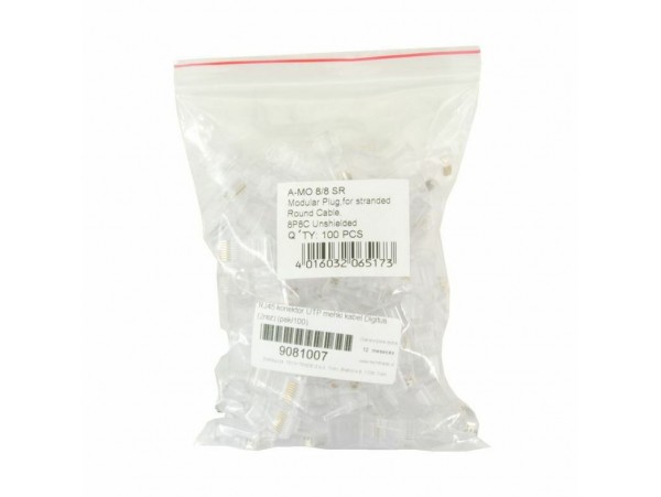 Digitus RJ45 konektor CAT.5e UTP mehki kabel pass through A-MO 8/8 SR (pak/100)