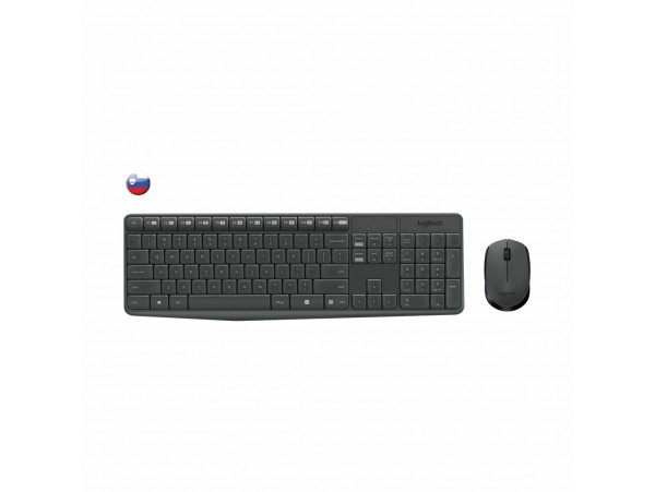 Logitech tipkovnica & miška MK235 SLO brezžična 920-008031