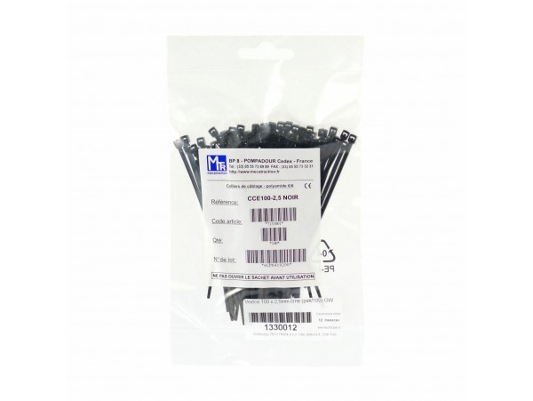 GW vezice 100x2,5mm črne UV pak/100 k10025-0002