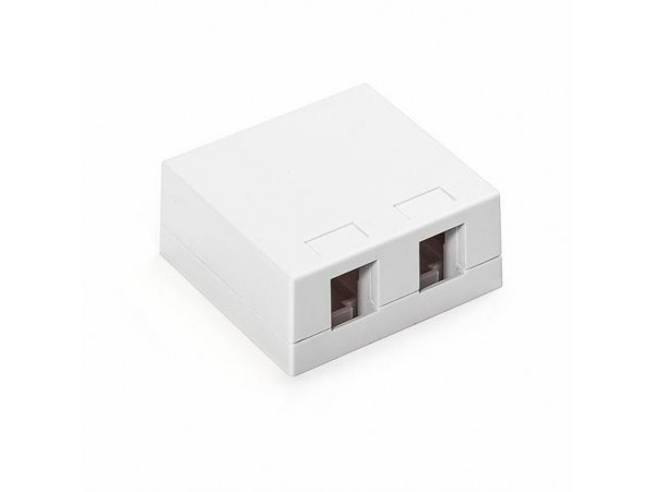 KELine nadometna vtičnica 2x RJ45 mini KE-SMB02-W