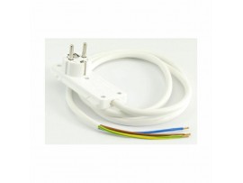 Bachmann vtikač 220V ploščat s kablom 1,5m FLAT PLUG bel 933.004