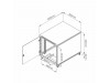 Triton kabinet 12U 620 600x1000 črn sestavljen s kolesi