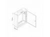 Triton kabinet zidni  4U 760 620x250 siv nadometni hibridni