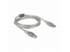 Delock kabel USB A-B 2m dvojno oklopljen transparent 83894