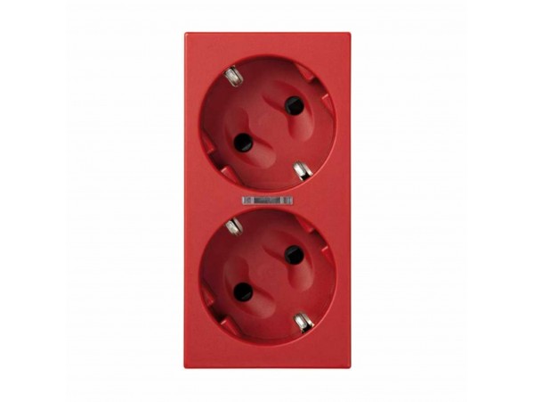 SIMC modul 220V 16A dvojni rdeč C5