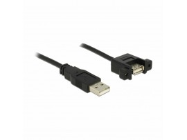 Delock podaljšek USB A-A 0,5m dvojno oklopljen črn 85461 Delock podaljšek USB A-A 0,5m dvojno oklopljen črn 85461