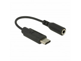 Delock adapter AVDIO USB TipC- Jack 3,5Ž stereo 14cm črn 65842