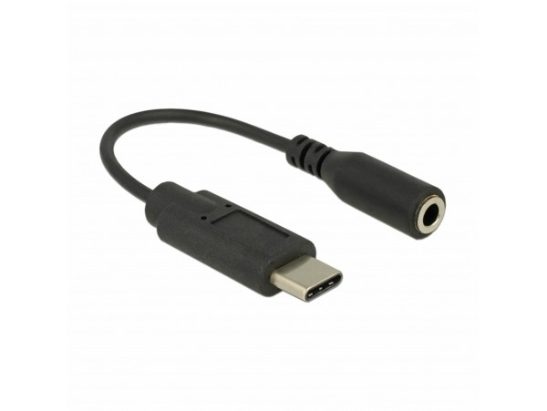 Delock adapter AVDIO USB TipC- Jack 3,5Ž stereo 14cm črn 65842