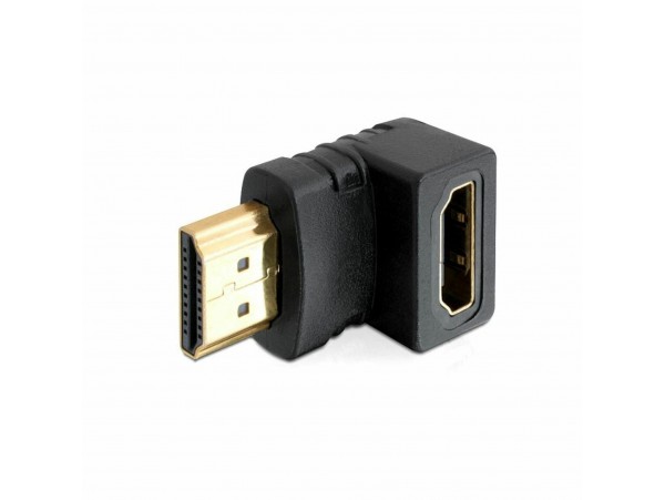 Delock adapter HDMI M - HDMI Ž 19-pin kotni 90° 65071