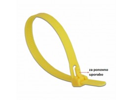 Delock vezice 200x7,5mm za večkratno uporabo rumene pak/100 18759