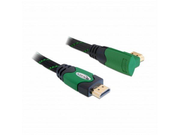 Delock kabel HDMI kotni 4K zelen 3m 82953