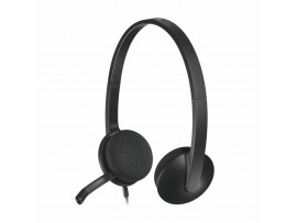 Logitech slušalke+mikrofon H340 črne 981-000475
