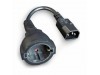 Cablexpert napajalni kabel 220V C14 SCHUKO Ž UPS adapter 15cm črn PC-SFC14M