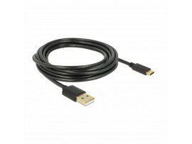 Delock kabel USB 2.0 A-C 3m črn 85209