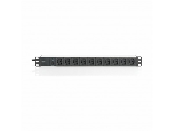 Digitus razdelilec rack 10xEuro C13 ALU UPS črno/siv prenapetostna zašč DN-95404