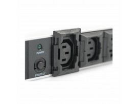 Digitus razdelilec rack 10xEuro C13 ALU UPS črno/siv prenapetostna zašč DN-95404