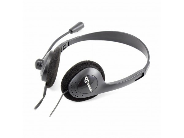 SBOX slušalke + mikrofon črne HS-201