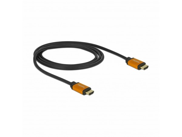 Delock kabel HDMI 8K 60Hz eARC 1m črn/ oranžen 85727