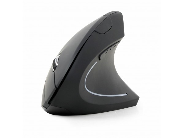 Gembird miška vertikalna brezžična USB črna MUSW-ERGO-01