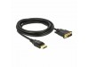 Delock kabel DisplayPort-DVI 3m 4K 30Hz pasivni 85314