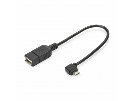 Digitus kabel USB A-B mikro OTG 0,2m kotni