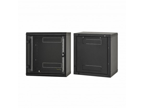 Triton kabinet zidni 18U 900 600x400 črn sestavljen