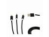Cablexpert kabel USB Lightning/mikro/ TipC 1m črn za napajanje CC-USB2-AM31-1M