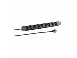 EFB razdelilec rack 9x220V ALU 2m črn EK631DE.1